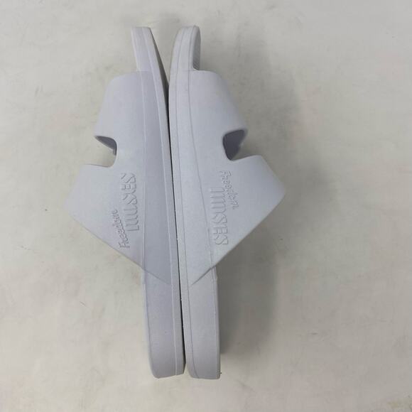 Freedom Moses Two Band Slide White Casual Sandals Slippers Womens Size 8.5 - Picture 6 of 8